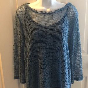 Blueish grey top with a few sequins